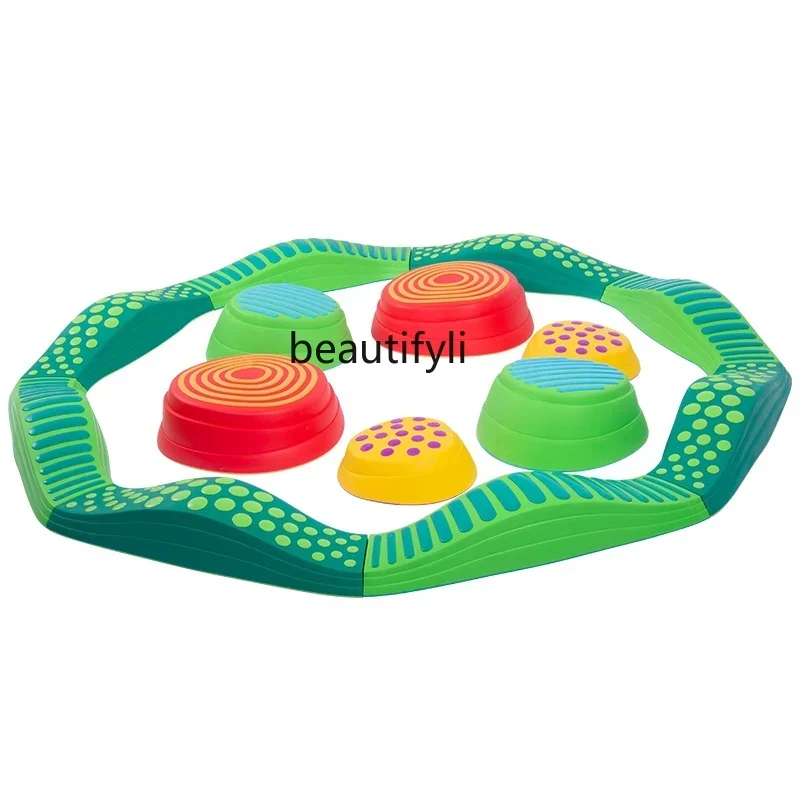 

Children's wave tactile balance board sensory integration equipment kindergarten stone early education single-plank bridge