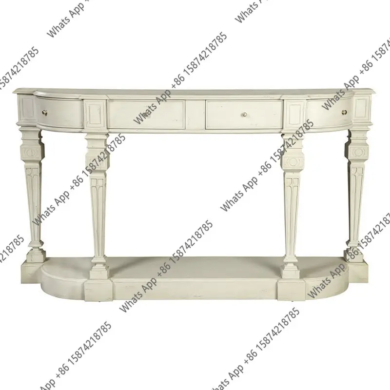 American rural solid wood entrance table French retro old entrance cabinet against the wall side table decorative end view table