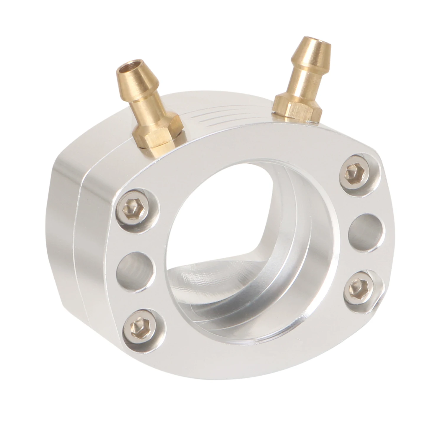 

KYX Racing Алюминиевый фланец водяного охлаждения Обновление деталей Аксессуары для радиоуправляемых лодок Газовый морской двигатель RC Лодка