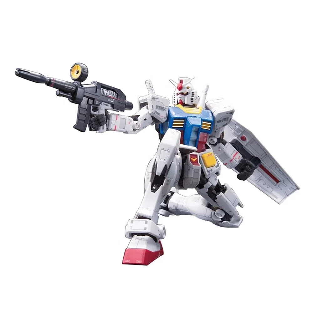Bandai Genuino Gundam Anime Modello RG 1/144 RX-78-2 Gundam Gundam Anime Action Figure Robot Da Collezione Modello di Montaggio Giocattoli Regalo