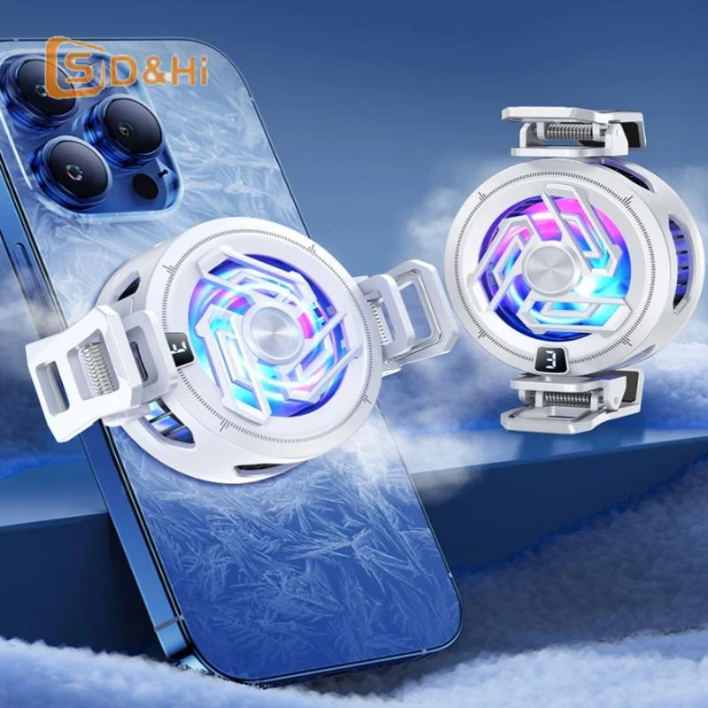 

1 комплект, магнитный игровой кулер для мобильного телефона, полупроводниковый охлаждающий вентилятор, радиатор, 3-ступенчатый регулируемый крутой радиатор для телефона Android