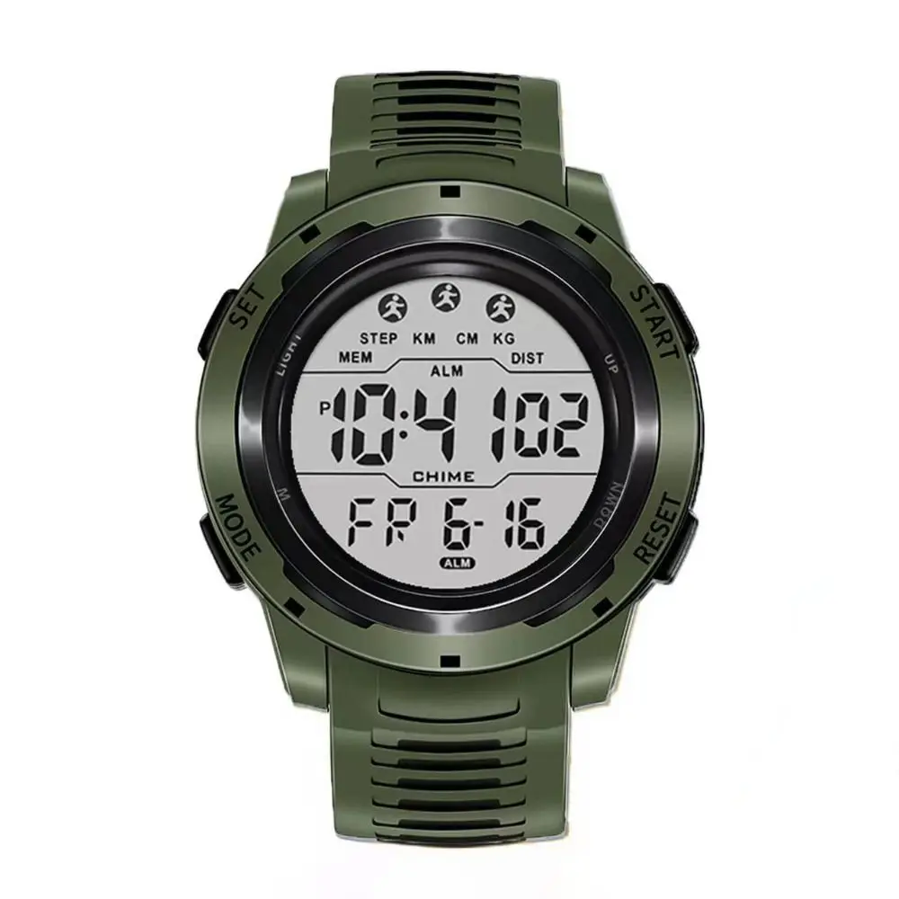 

New Waterproof Sports Watch Simple Casual Digital Watch Large Screen Night Glow Electronic Watch Men