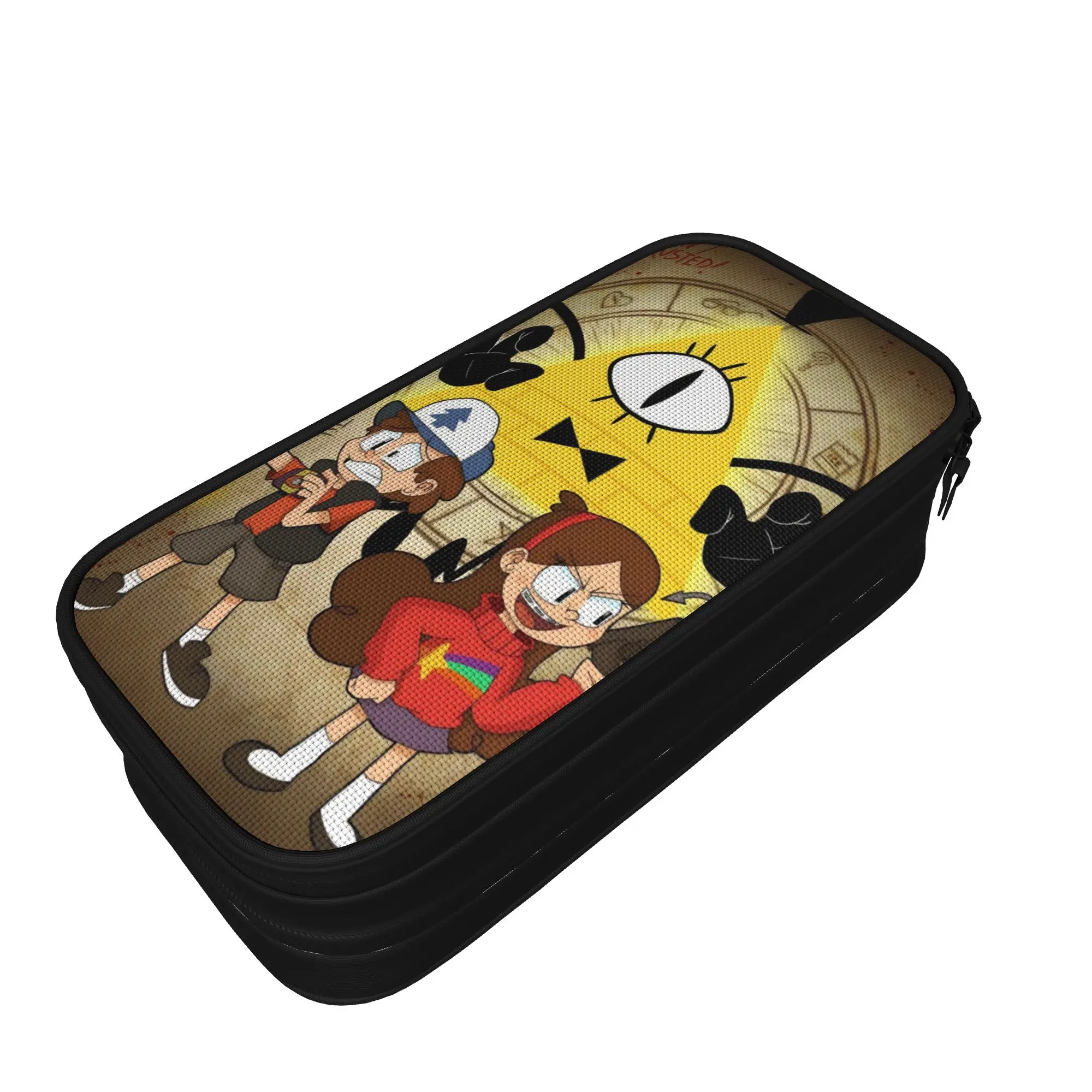 G-Gravity Falls Pen Box Double Layer Large Capacity Kids  Pen Case Gift