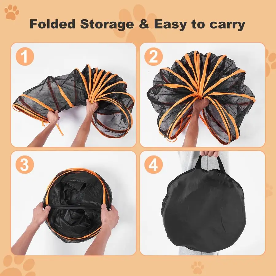 고양이 야외 활동장 터널 대형 애완동물 텐트 실내외 겸용 캐슬 플레이펜, 강아지, 고양이, 새끼 고양이, 토끼를 위한 휴대용 놀이집