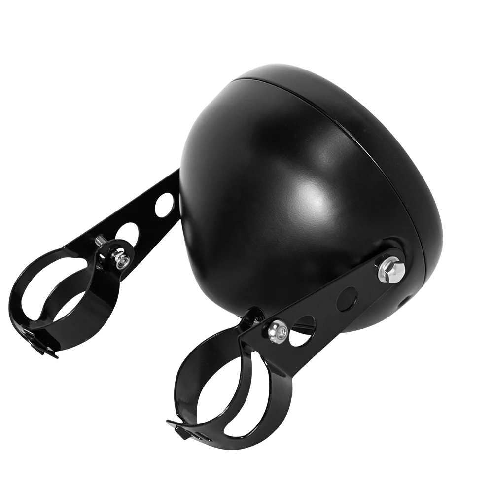Motorcycle 5.75 Inch 5.75” Retro Bucket Modified Headlight Base LED Headlamp Parts Shell Round Housing Mount Cover