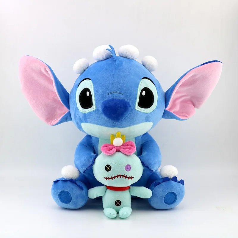 Disney peripheral summer interstellar baby Stitch plush toy Stitch holding small gold doll pillow creative holiday gift birthday