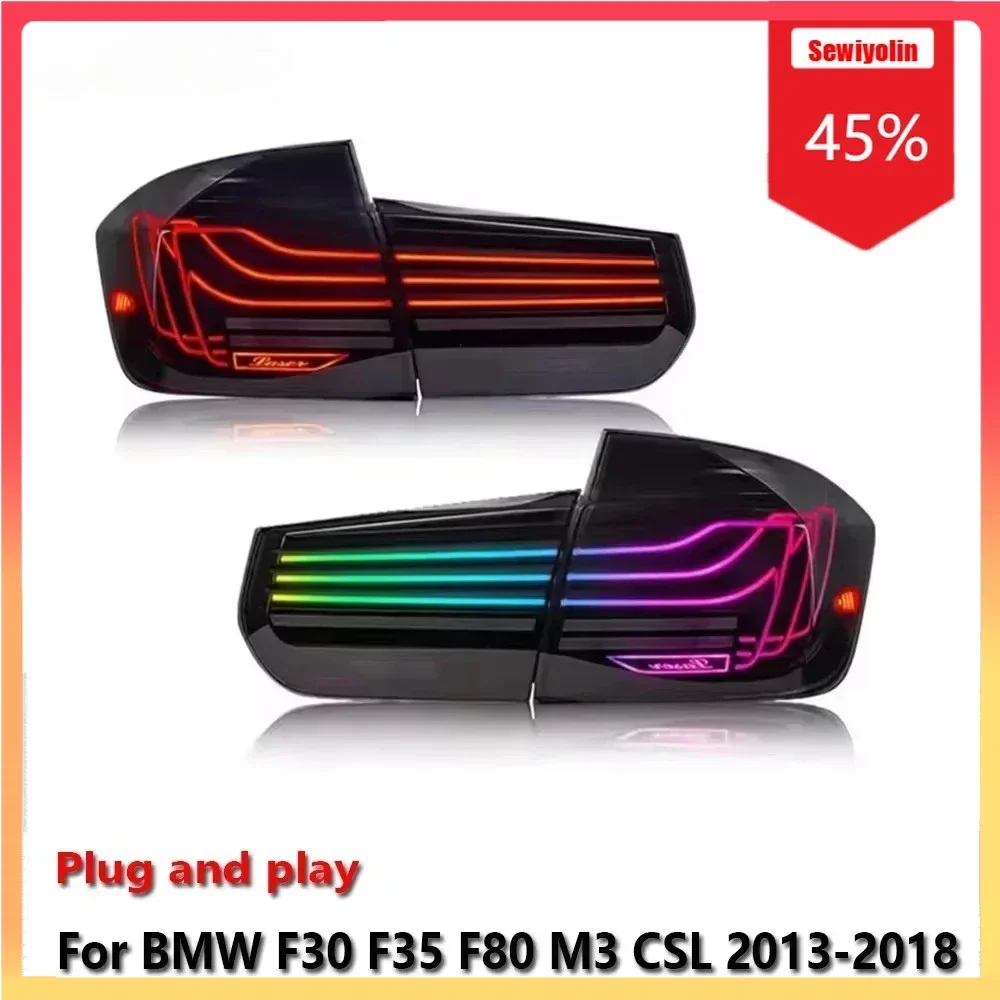 

Автомобильные светодиодные задние фонари в сборе для BMW F30 F35 F80 M3 CSL 2013-2018 Авто задние противотуманные фары DRL с тормозным указателем поворота и разъемом P
