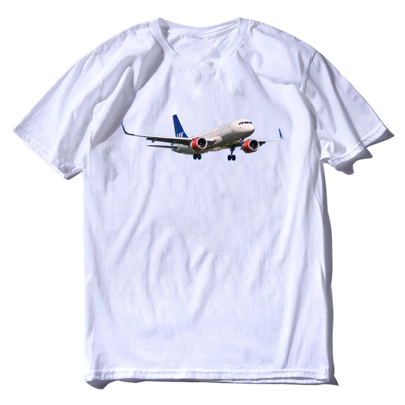 Clothes Slim Fit Printing Fashion T-Shirt Men Clothing 100% Cotton Sas Scandinavian Airlines Airbus A320Neo Tee Shirt