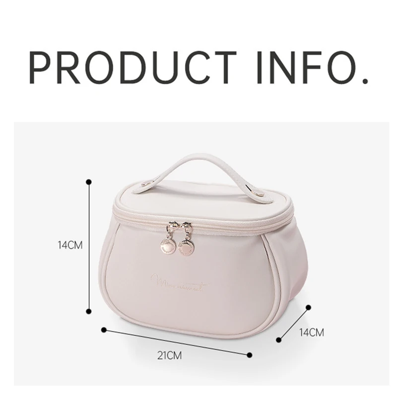 Women's Large Capacity Makeup Bag Cute PU Makeup Bag Suitable for Women's Toilets Waterproof Travel Makeup Bag Portable