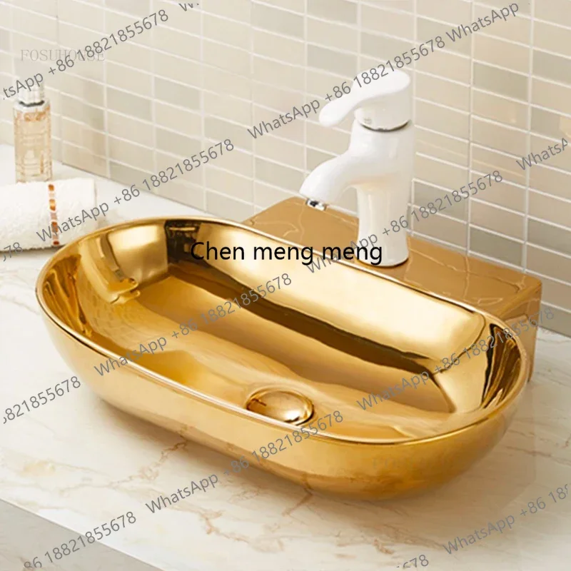 

Современная керамическая раковина для ванной комнаты, круглая, золотистая, для умывания, устанавливаемая на столешницу, класса люкс