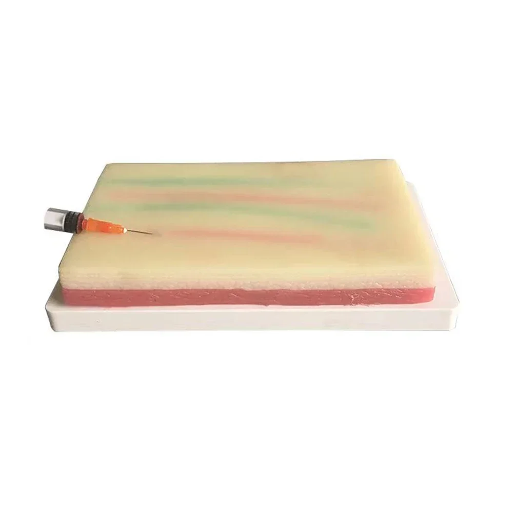 Venipuncture IV Injection Training Pad Model Silicone Human Skin Suture Training Model Injection Practice Pad