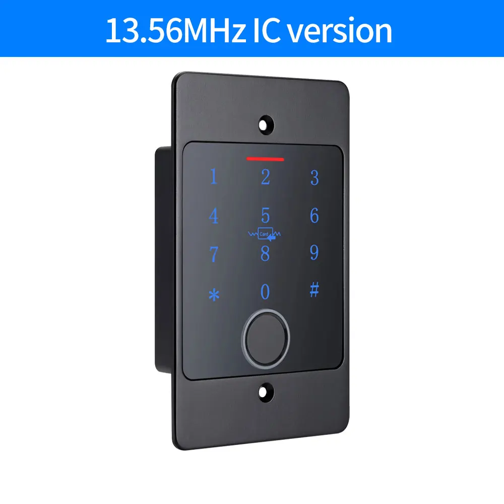 Support Tuya APP WIFI Waterproof Backlight RFID Door Access Control Fingerprint Card Reader Embedded Metal Keypad Access Control image 3