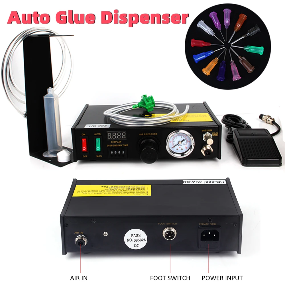

983 Auto Glue Dispenser AC 220V110v Digital Display Automatic Solder Paste Liquid Adhesive Controller Dropper Machine ﻿