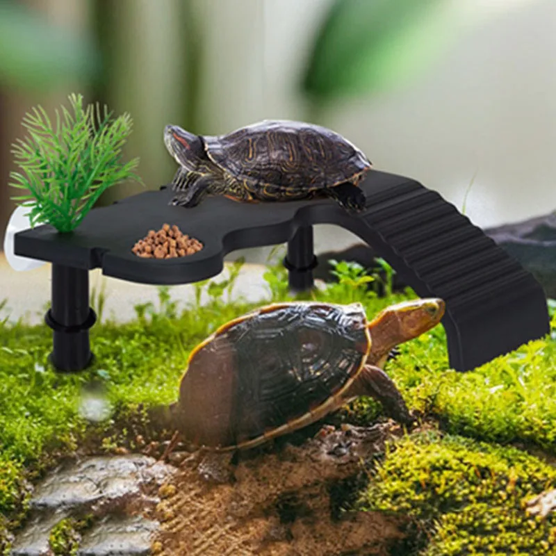 Multifunctional Aquarium Decor Platform Decoration Bask Crawler Sun Roof Terrace Climb Tortoise Aquarium Float Decoration