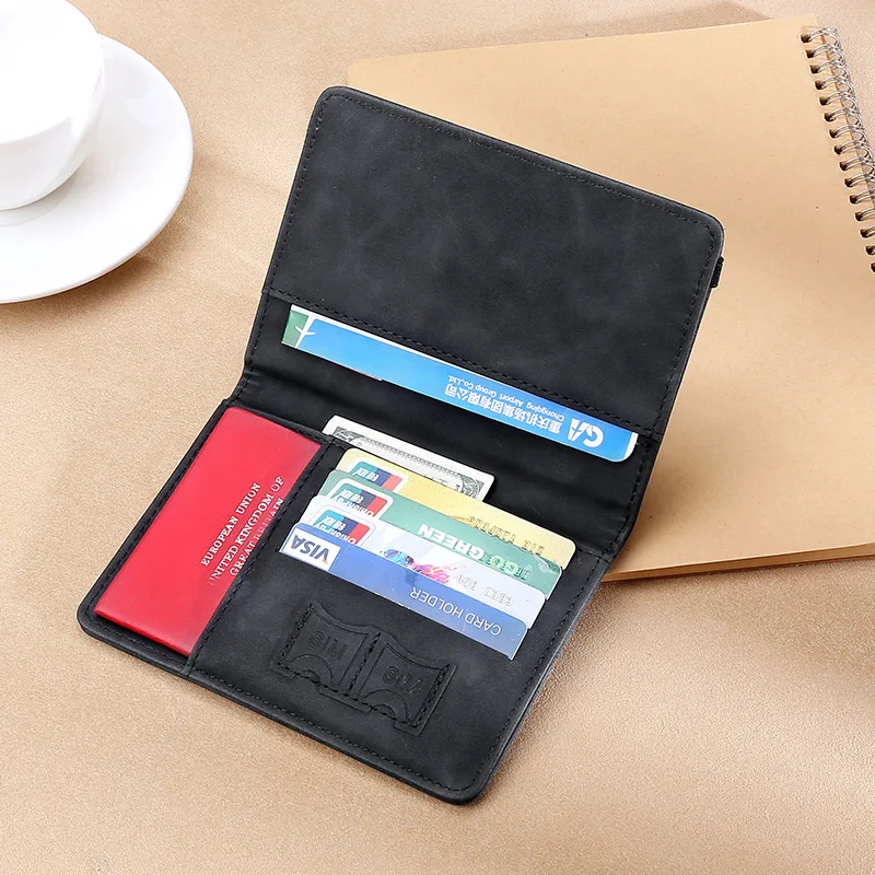 Business Travel Passport Holder Protector Go Abroad Passport Cover Case RFID Blocking Passport Sleeve with SIM Cards Organizer