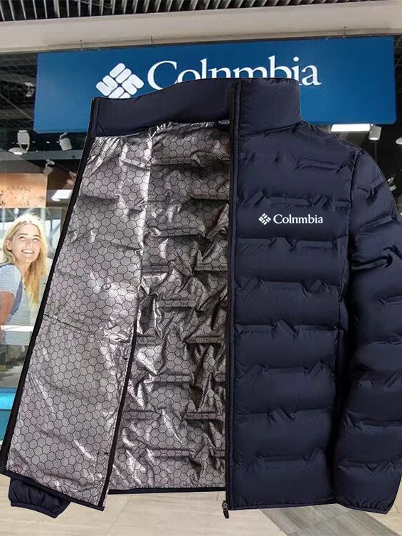 Men's Winter Thiened Outdoor Casual Du down Jaet aphene Warm Coat Outdoor Sports Leisure Top Trendy White Du Feather