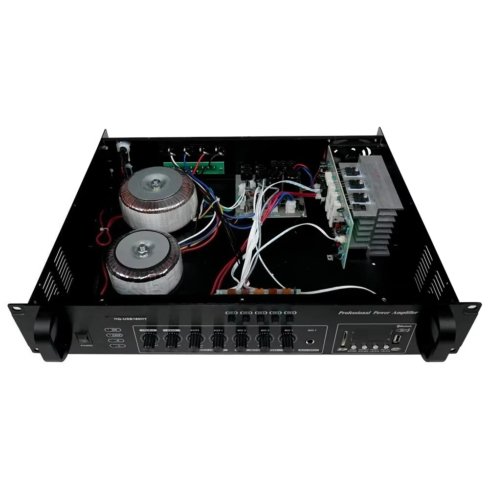 Wireless 180 Watts Power Amplifier Multi-Zone Audio Source USB SD AUX Inputs Public Address Speaker Receiver Home Outdoor 220V