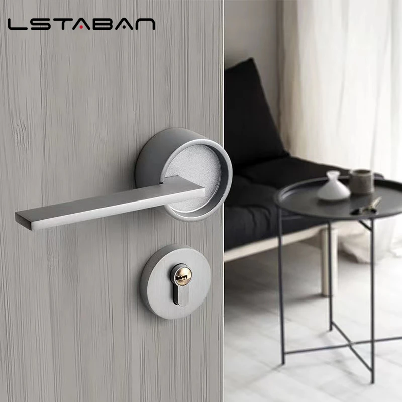 

Zinc Alloy Door Locks Bedroom Lock Nordic Style Interior Door Handle Lock Cylinder Security Mute Door Lock Home Hardware