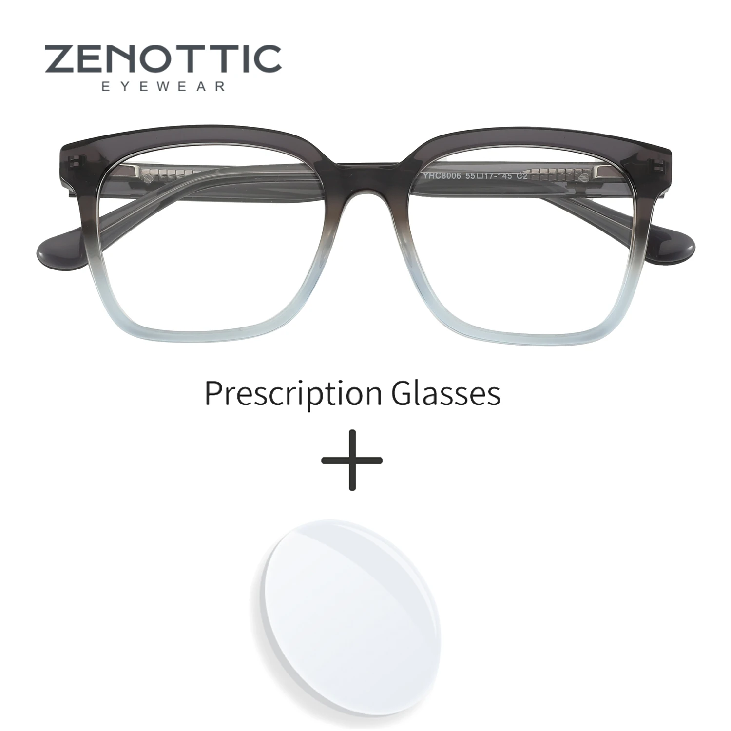 

ZENOTTIC (размер M) квадратные очки ручной работы из ацетата по рецепту, мужские и женские оптические очки, фотохромные солнцезащитные очки