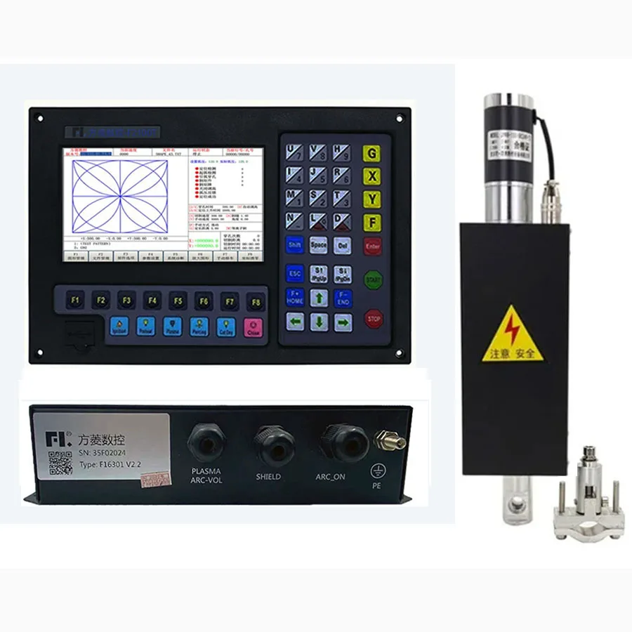 Flat cutting plasma flame cutting machine controller, F2100T 2-axis CNC system+THC lifting body JYKB-100-DC24V-T3