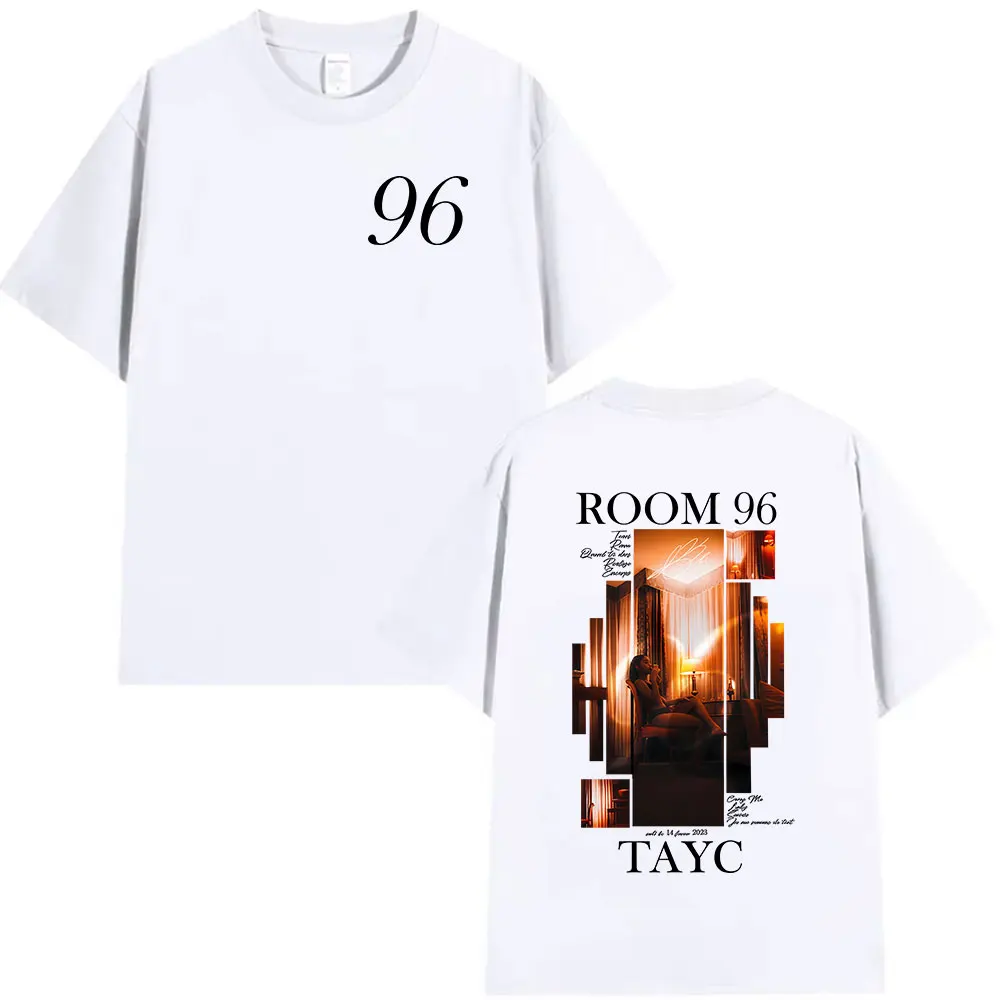 Rapper Tayc ROOM 96 Album Tour 2026 Merch T Shirt Men Women Vintage Fashion Clothing T-shirt Hip Hop Short Sleeve Cotton Tshirt