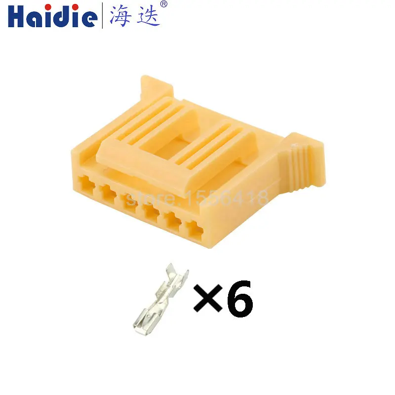 

1-20 sets 6pin plastic housing plug auto wiring harness unsealed cable connector