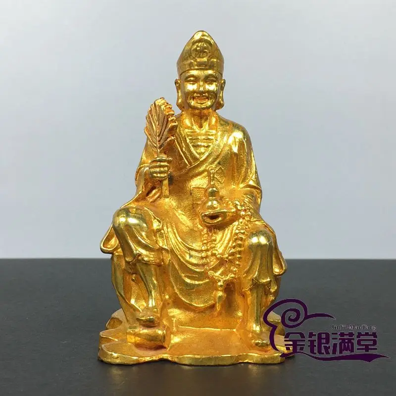 Sitting living buddha ji gong arhat monk buddha Ornament Decoration Tea Pet Figurines Desk Decor Accessories