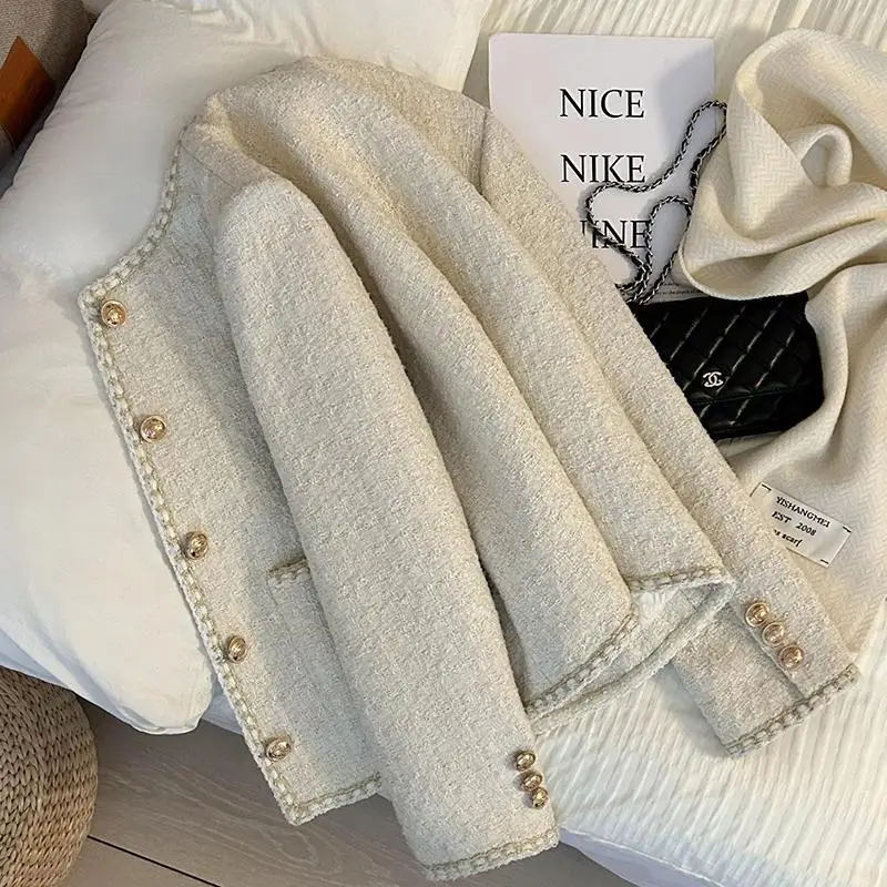 Down Jackets Women Korean  Coat Women Fashion O Neck Elegant Casual Female All Match Outwear Tops