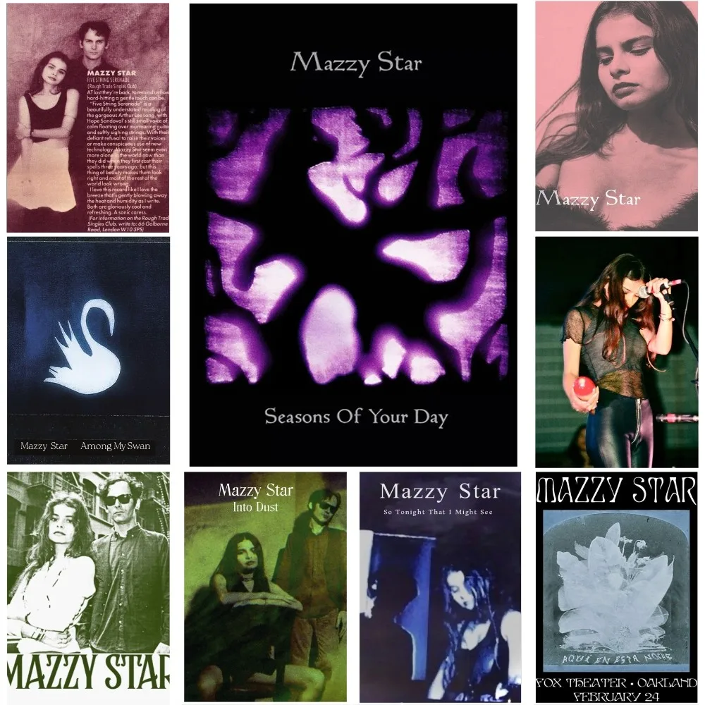 ألبوم موسيقى البوب ملصق ورقي مطبوع على شكل نجمة مازي ، رسم فني ، غرفة معيشة ، مدخل غرفة نوم ، بار ، مطعم ، مقهى ، ديكور منزلي #1