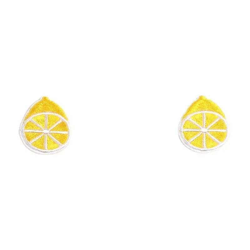 10pcs Cartoon Fruits Patches Cute Mini Lemon Patch DIY Kids Clothing Stickers Embroidery Baby Clothes Appliqued Badge Appliques