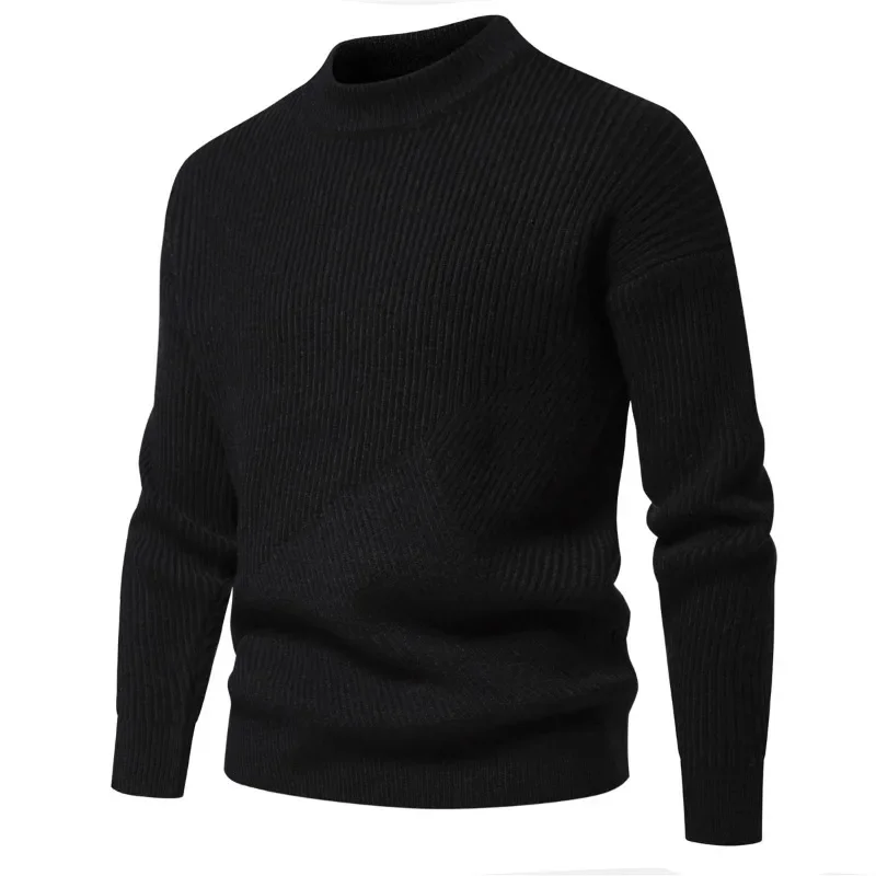 5 Styles Men's Knitted Sweater New Fashion Round Neck Warm Thick Sweaters Loose Shoulder Style Vintage Sweater Man Clothes