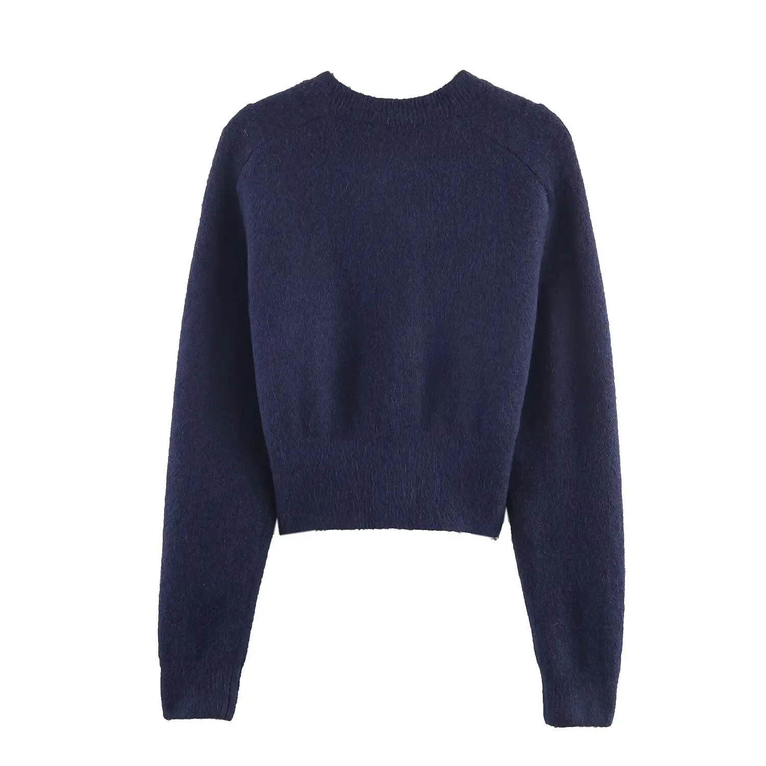 DiYIG WOMAN هو منتج جديد لخريف 2025. إنها سترة صوفية محبوكة بأكمام طويلة بلون موحد وأكمام طويلة. #3