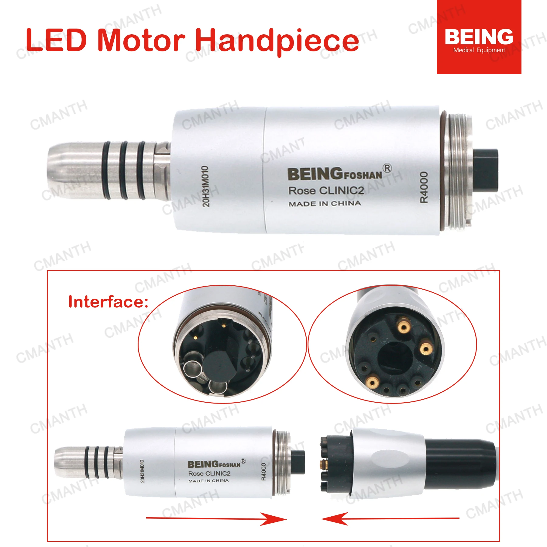 

BEING Dental Electric LED Micro Motor Handpiece Compatible KaVo INTRA LUX KL701 702 Replacement Micromotor Dentistry Products