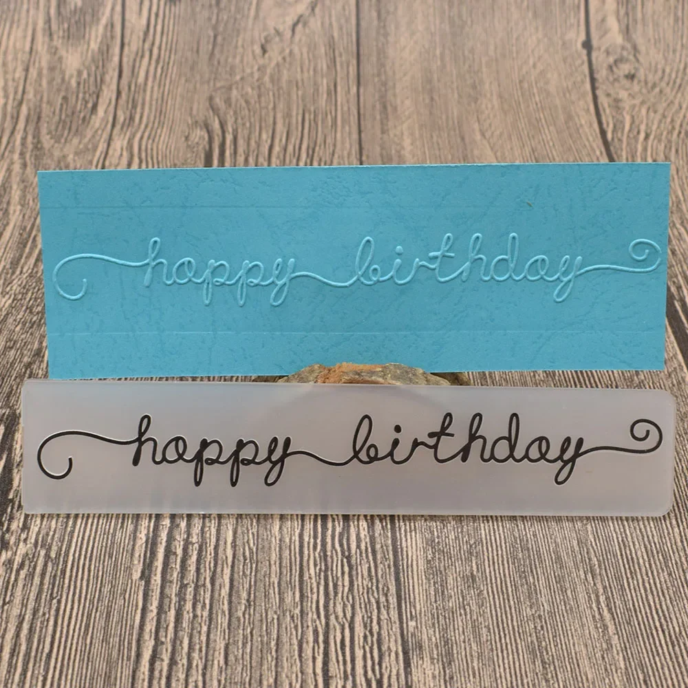 Alles Gute zum Geburtstag Plastik präge ordner Schablonen schablone für Scrapbooking-Papier karten dekoration