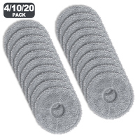 4/10/20pcs Microfiber Mop Cloth Compatible For Conga 9590 /9990 /10090 Spin For Revolution Ultra Power Vacuum Cleaner Accessory