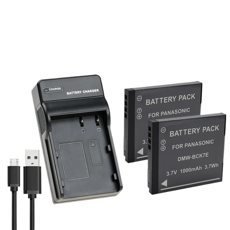 DMW-BCK7E Baterai Kamera atau Pengisi Daya USB untuk Panasonic Lumix DMC-FS14 FS16 FS18 FS22 FS28 FS35 FS37 FS40 DMC-S3 NCA-YN101F