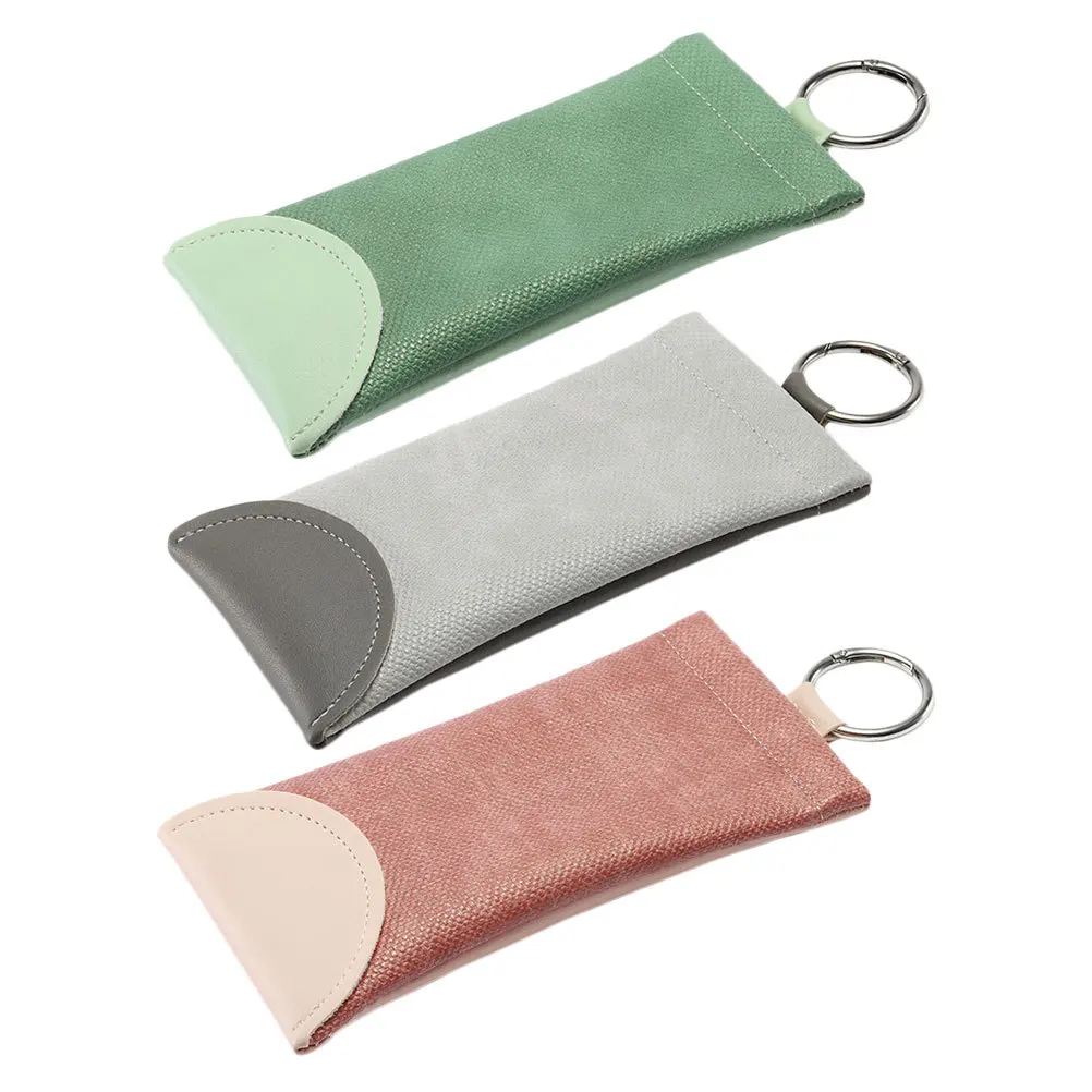 3 قطع من حقيبة تخزين النظارات السميكة من البولي يوريثان، حقيبة تنظيم متينة ومدمجة للاستخدام اليومي والسفر