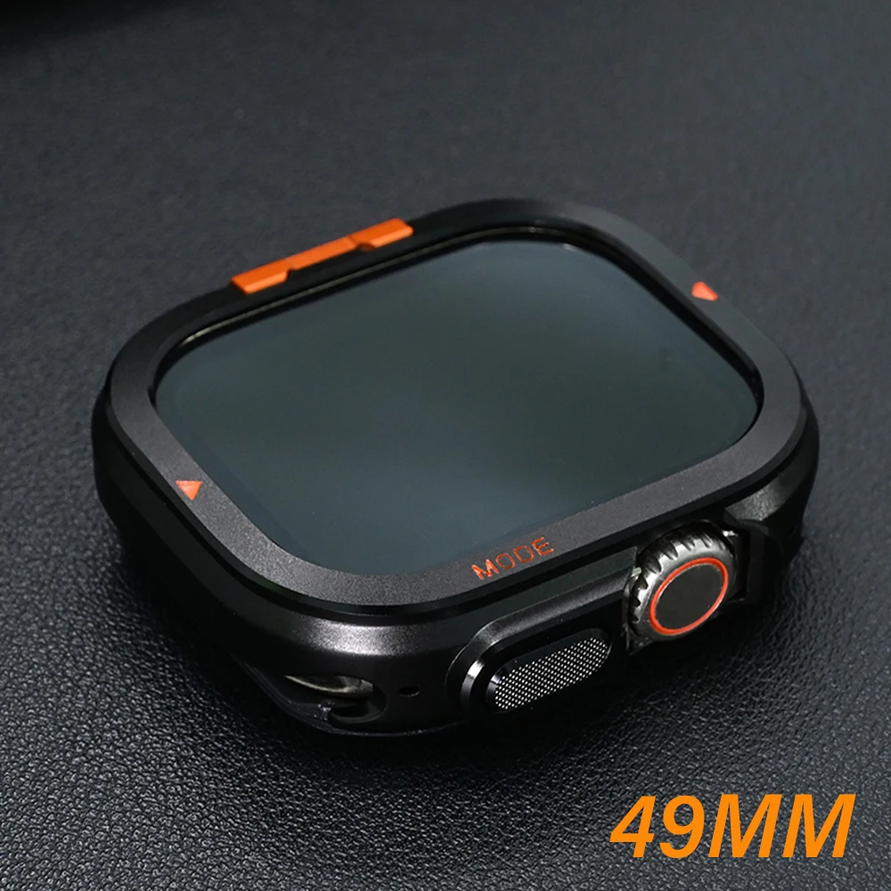 MEN Metal Case for Apple Watch Ultra 49mm Case Series 10 46mm Aluminum Alloy Cover for IWatch Ultra 49mm 10 46mm Bumper Frame