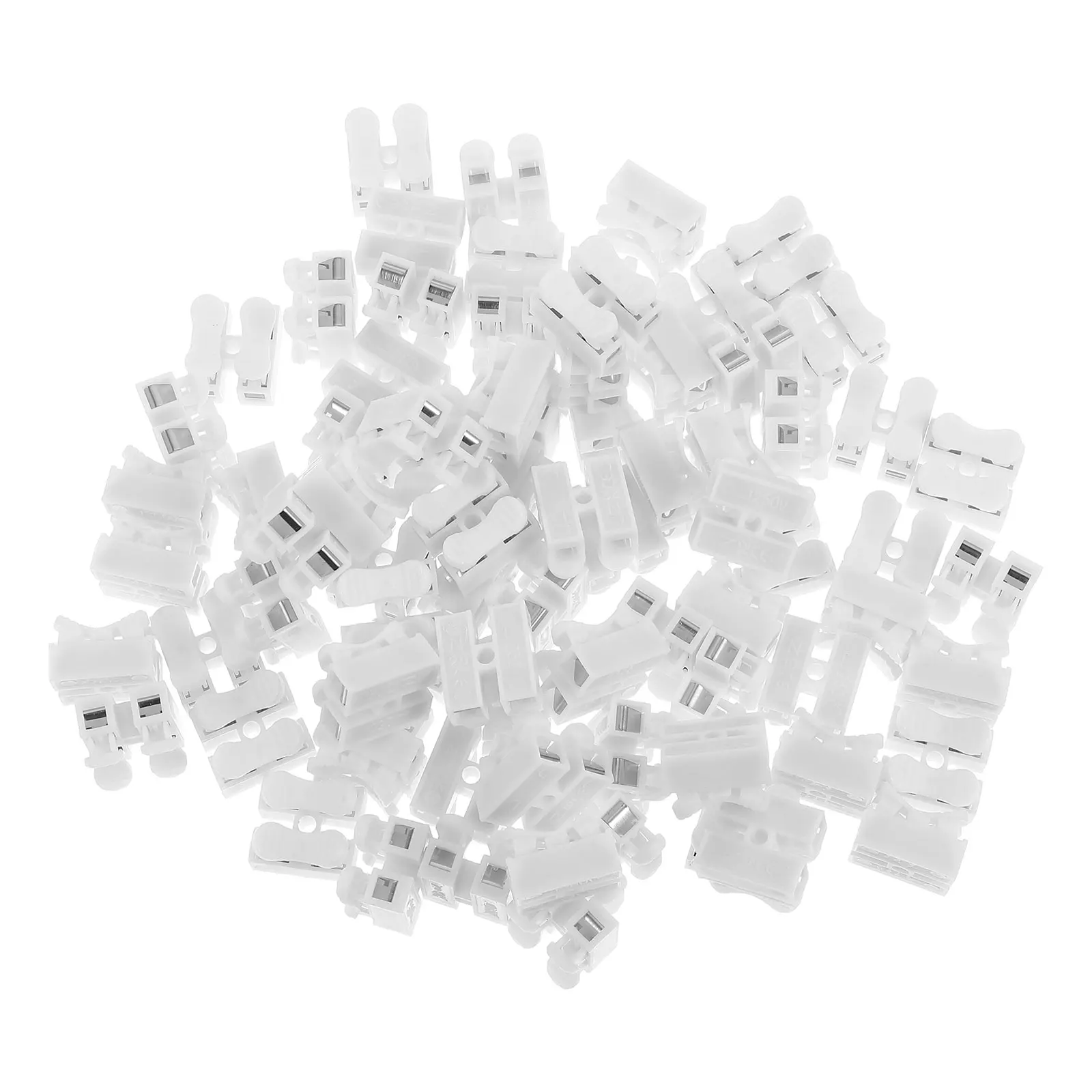 

80Pcs Press Type Terminal Blocks LED Downlights Easy Installation Stable Connection Lighting Supplies Press Terminal Block