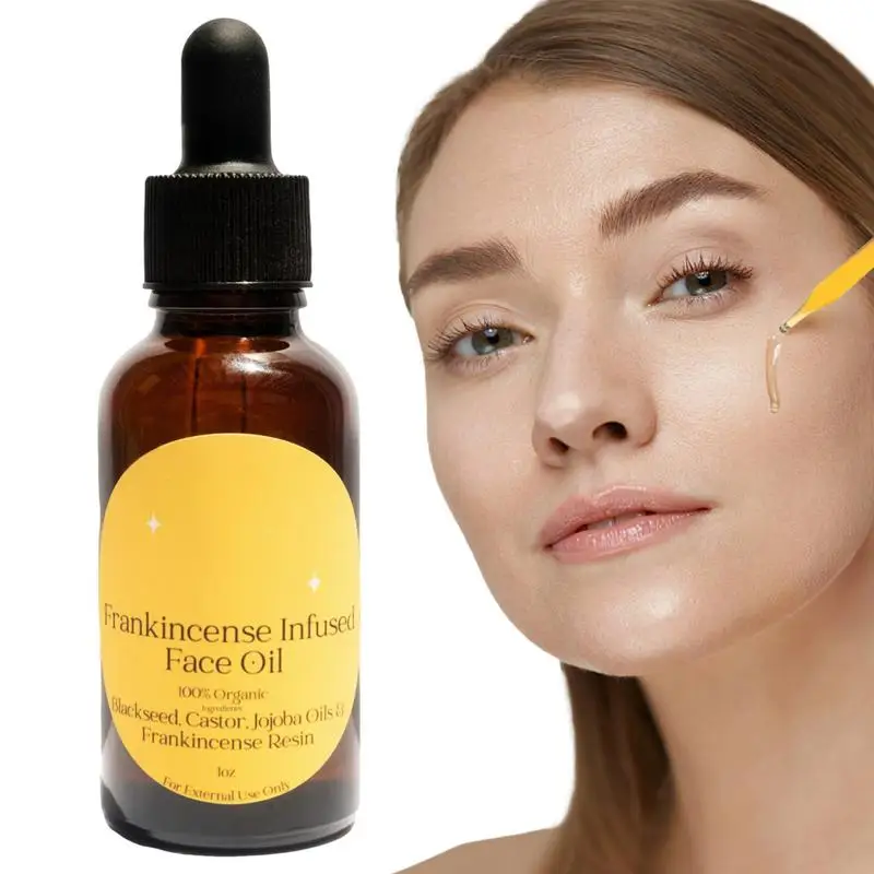 Frankincense Resin Infused Organic Castor Oils for Face Smoothes fine lines and wrinkles Upgraded Moisturizing cold pressed oil