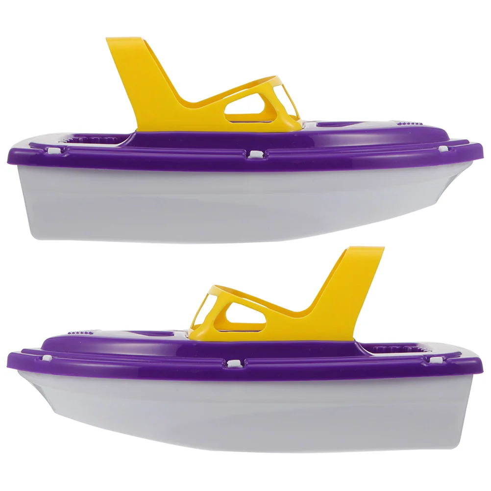 

2 Pcs Children's Beach Toy Set Sailing Speedboat Small Toys Boats Bath for Toddlers 1-3 Cartoon Bathtub Plastic Pool