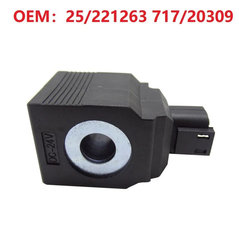 24V Solenoid Valve Coil Accessories 25/221263 717/20309 For JCB Wheel 436 426E 436E 456 426 Loader Excavator JS145LC JS115 JS330