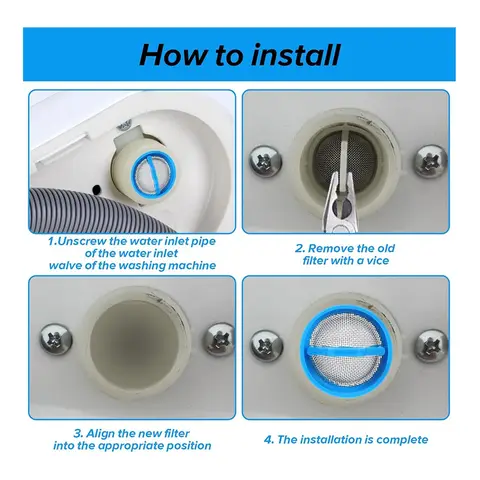 A52Q20 st tvättmaskin vattenfilter, tvättmaskin vatteninloppsventil filtergaller tvättmaskinslang filter bricka del 8 best sales delar tvättmaskin - №8