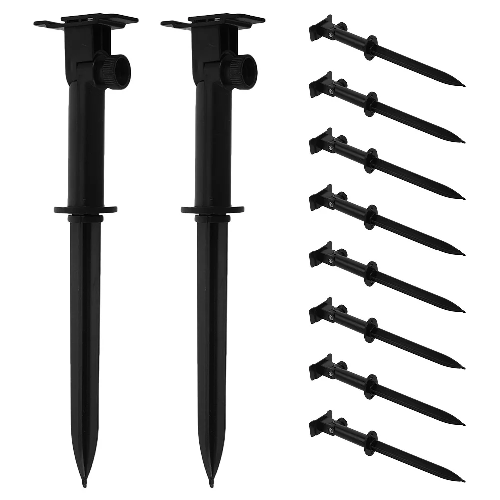 

10pcs Solar Light Stake: Plastic Ground Spikes For Outdoor Garden Pathway Markers Replacement Mounting Bracket Compatible With