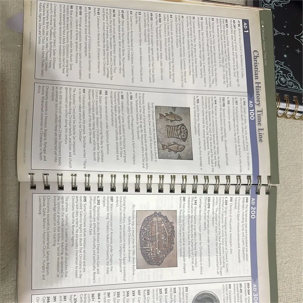 Bible Charts Spiral Notebook Travel and Scenery Design Coil Binding Management Trip Planning Journaling