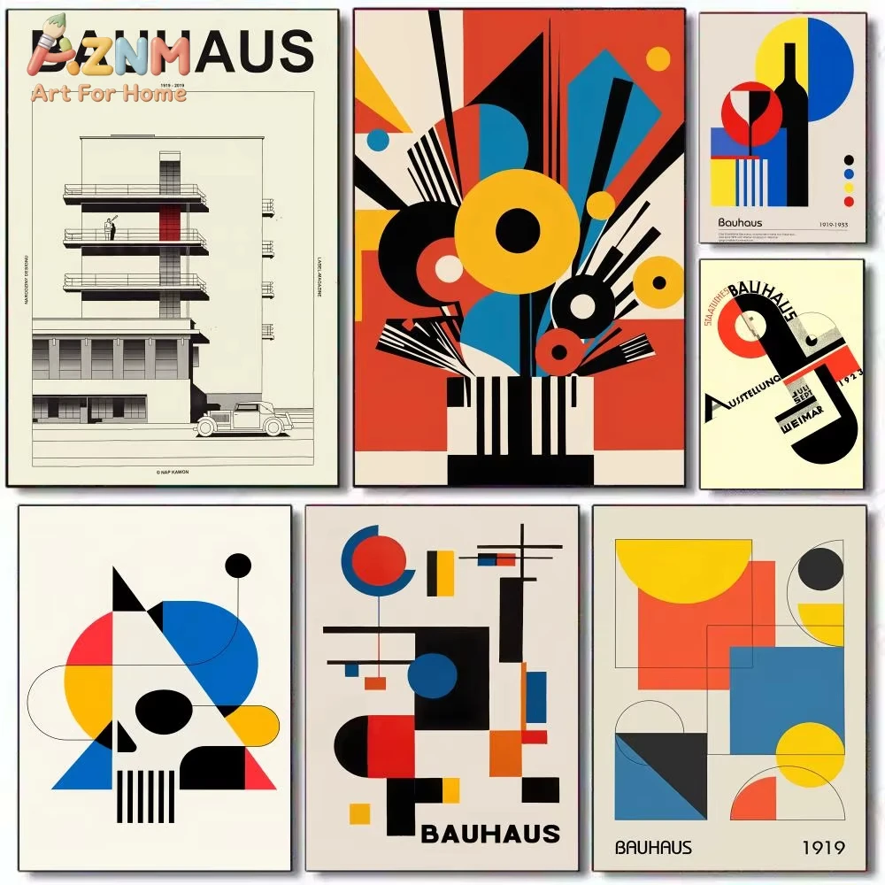 

1 шт. Картина в стиле B-Bauhaus, каллиграфия на холсте, HD-постер, настенное искусство, декор для прихожей, украшение для дома, праздничные подарки