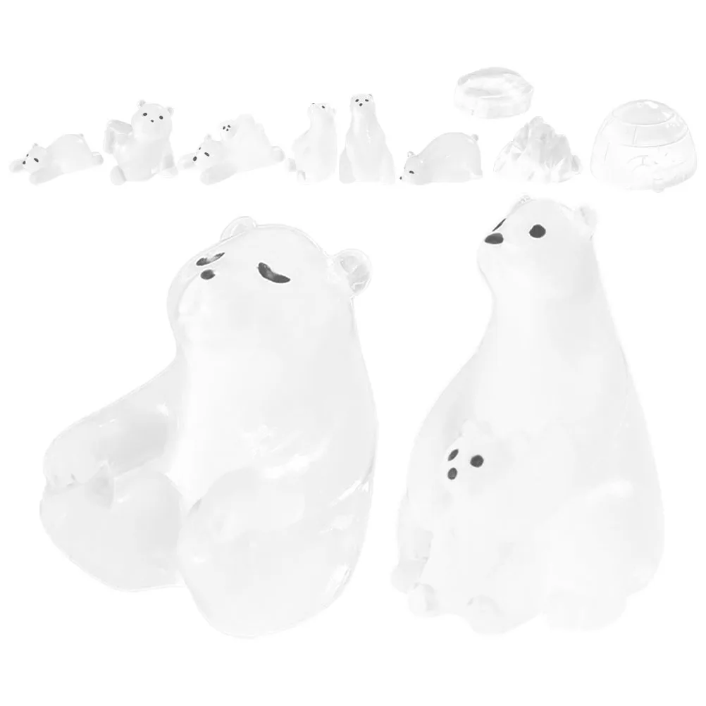 

11Pcs in The Resin Figures Small Animals for Home Micro Landscape Decorations Small Christmas Figurines