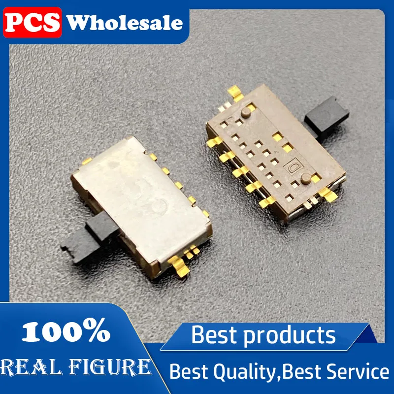 Small toggle switch patch gold plated 7-pin 3-speed power sliding button switch push button