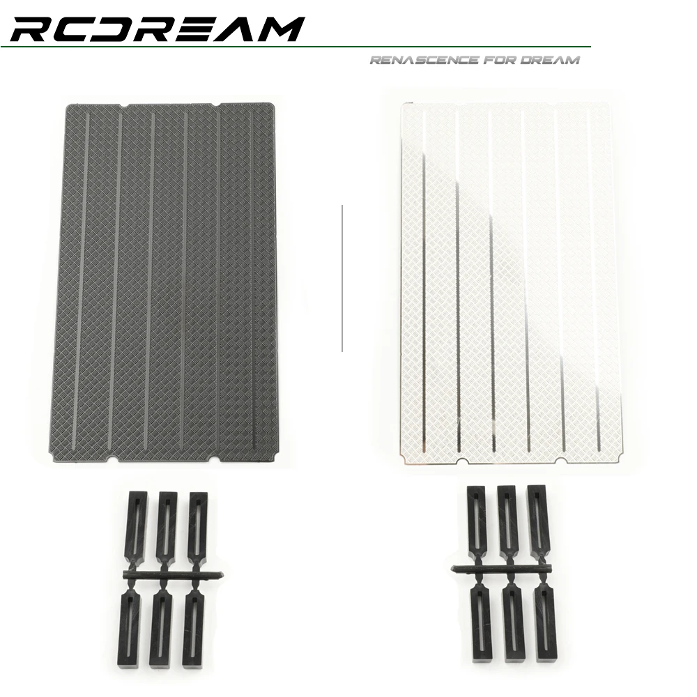 RCDream Diamond Stainless Steel Sheet Antiskid Plate for 1/18 TRX4M Defender Roof Luggage Rack Upgrade Option Parts #18D23-S/B