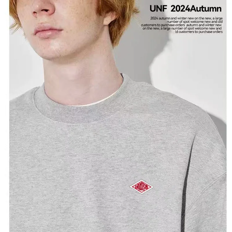 2025, nach Japan exportiert, Frühlings-dünnes Sweatshirt für Männer/Frauen, gleiche Stickerei, Marke, Baumwolle, O-Ausschnitt, lange Ärmel, lockere Trainingsanzug-Oberteile